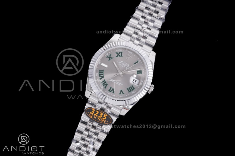 QF 41mm Datejust 126334 Grey Dial with Roman 904L SS  Added Weight Bezel and Jubilee Bracelet, Approx. 149g