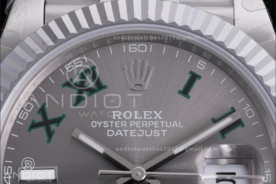 QF 41mm Datejust 126334 Grey Dial with Roman 904L SS  Added Weight Bezel and Jubilee Bracelet, Approx. 149g