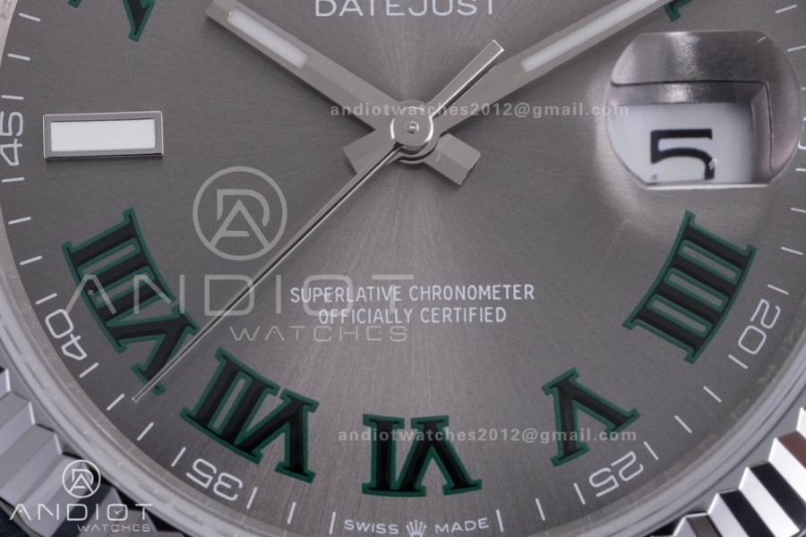 QF 41mm Datejust 126334 Grey Dial with Roman 904L SS  Added Weight Bezel and Jubilee Bracelet, Approx. 149g
