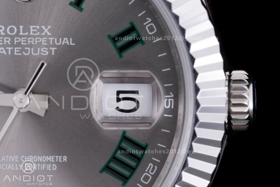 QF 41mm Datejust 126334 Grey Dial with Roman 904L SS  Added Weight Bezel and Jubilee Bracelet, Approx. 149g