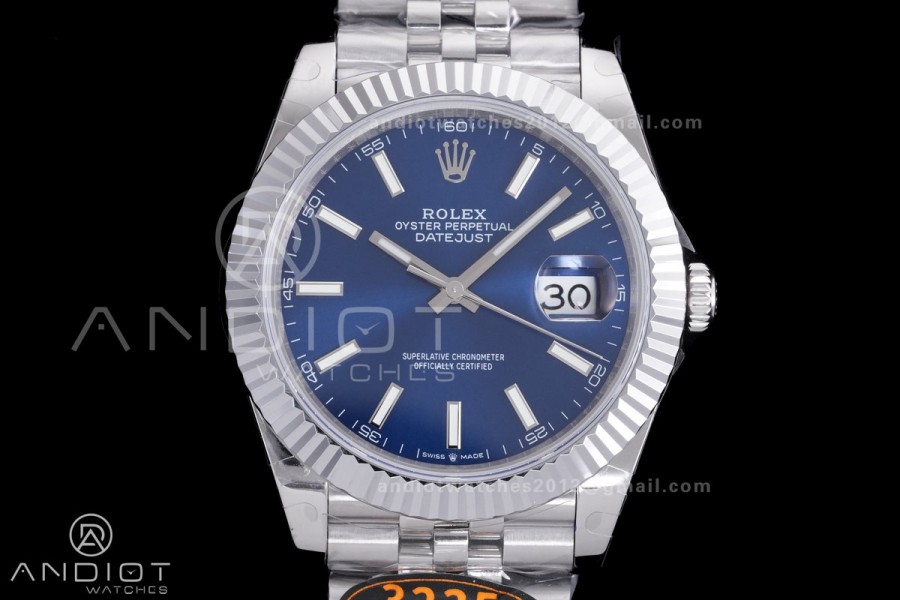 QF41mm Datejust 126334 Blue Dial 904L SS with Added Weight Bezel and Jubilee Bracelet, Approx. 149g