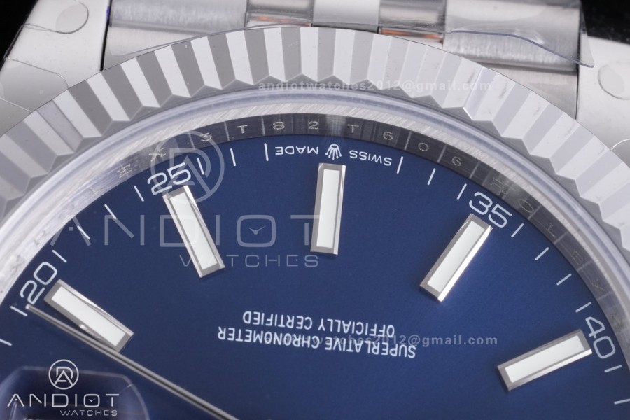 QF41mm Datejust 126334 Blue Dial 904L SS with Added Weight Bezel and Jubilee Bracelet, Approx. 149g