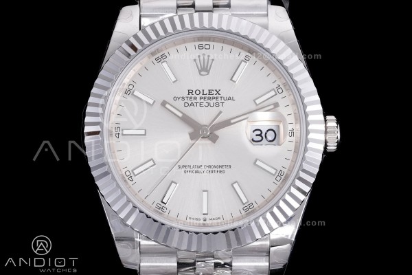 QF 41mm Datejust 126334 Sliver Dial 904L SS with A...