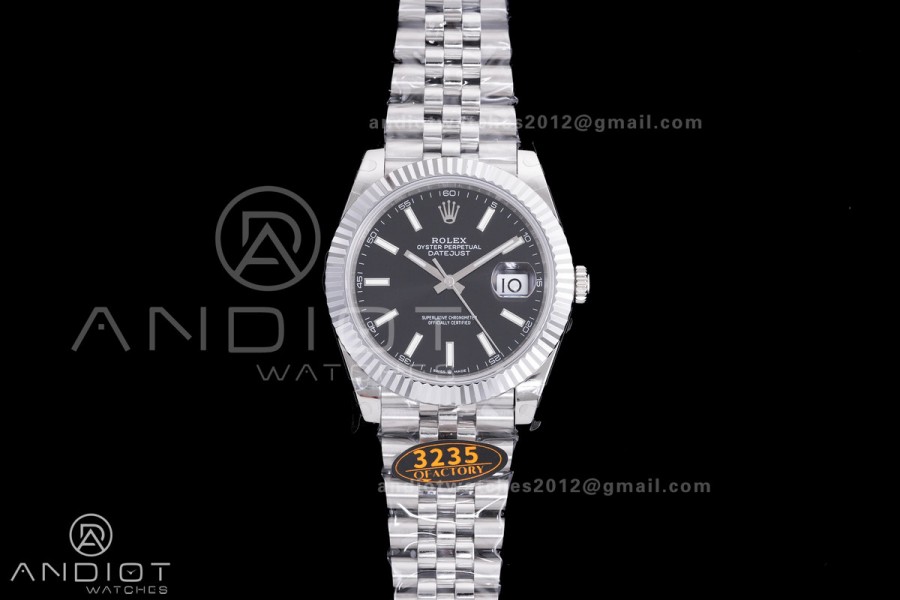 QF 41mm Datejust 126334 Black Dial 904L SS with Added Weight Bezel and Jubilee Bracelet, Approx. 149g