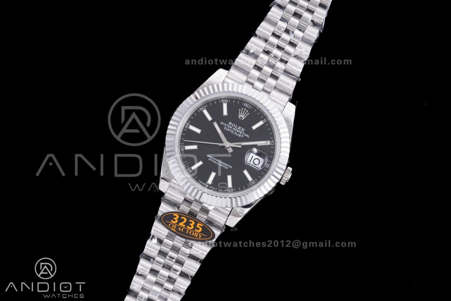 QF 41mm Datejust 126334 Black Dial 904L SS with Added Weight Bezel and Jubilee Bracelet, Approx. 149g