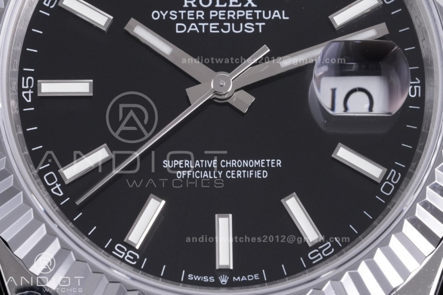 QF 41mm Datejust 126334 Black Dial 904L SS with Added Weight Bezel and Jubilee Bracelet, Approx. 149g