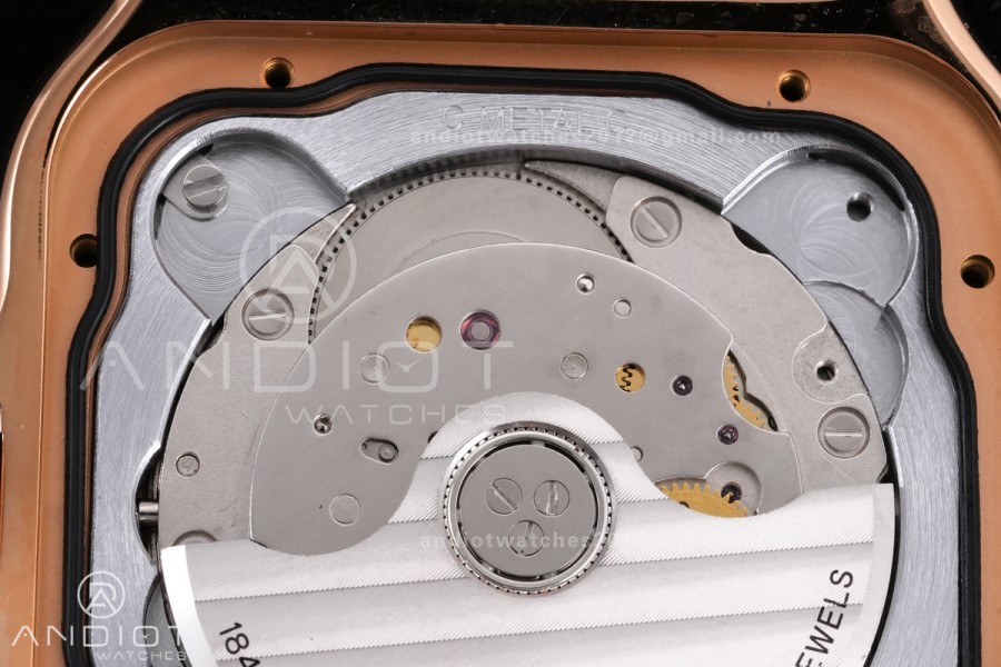 Santos de Cartier 40mm RG AF 1:1 Best Edition White Dial on RG SmartLinks Bracelet MIYOTA 9015