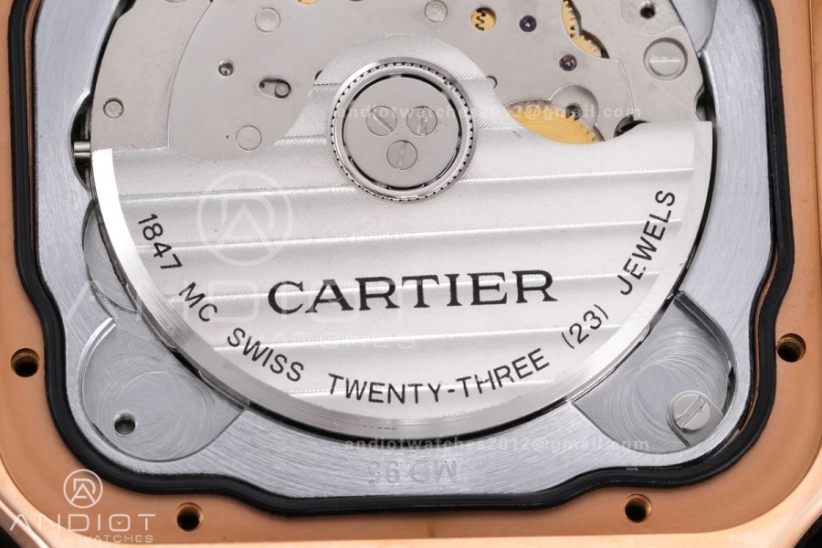 Santos de Cartier 40mm RG AF 1:1 Best Edition White Dial on RG SmartLinks Bracelet MIYOTA 9015
