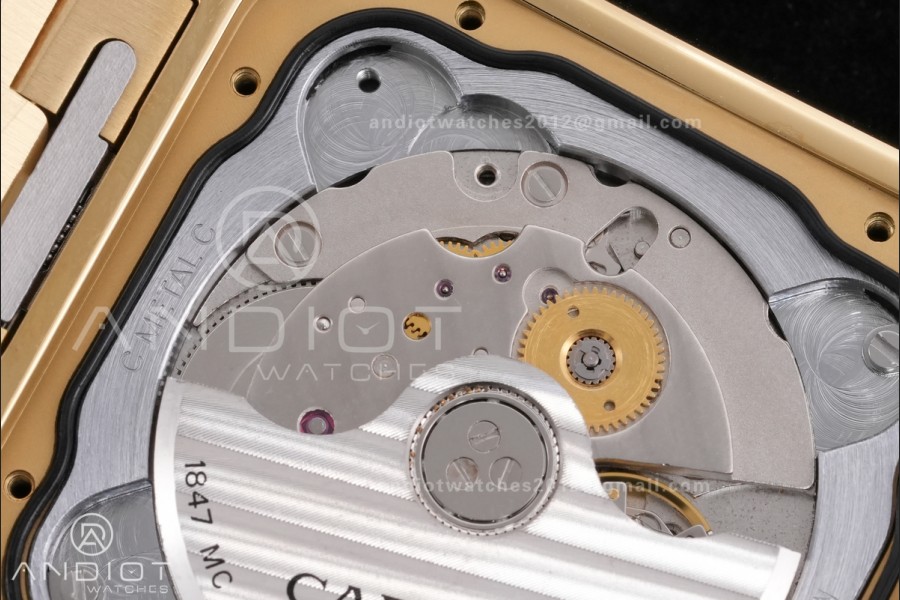 Santos de Cartier 40mm YG AF 1:1 Best Edition Brown Dial on YG SmartLinks Bracelet MIYOTA 9015