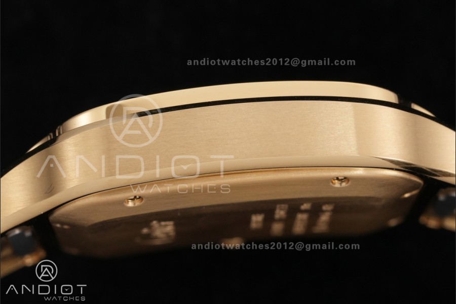 Santos de Cartier 40mm YG AF 1:1 Best Edition Brown Dial on YG SmartLinks Bracelet MIYOTA 9015