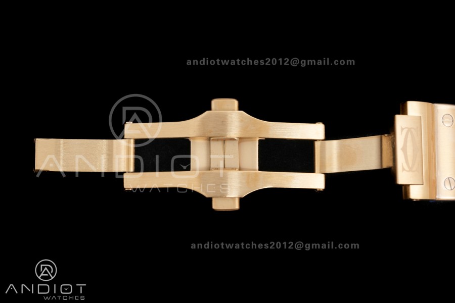 Santos de Cartier 40mm YG AF 1:1 Best Edition Brown Dial on YG SmartLinks Bracelet MIYOTA 9015