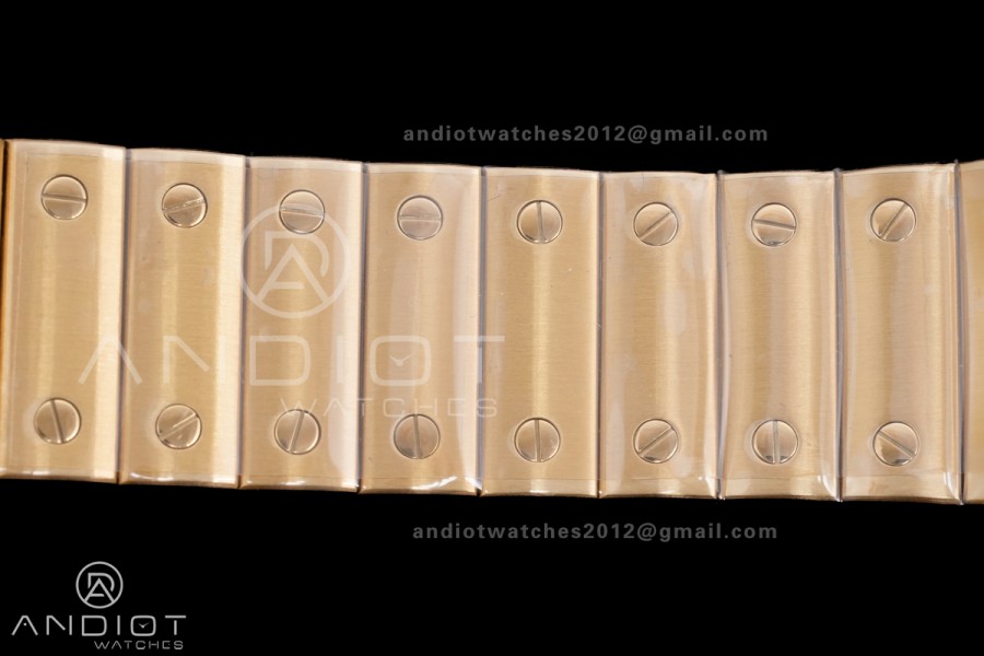 Santos de Cartier 40mm YG AF 1:1 Best Edition Brown Dial on YG SmartLinks Bracelet MIYOTA 9015