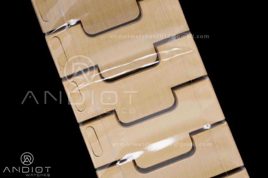 Santos de Cartier 40mm YG AF 1:1 Best Edition Brown Dial on YG SmartLinks Bracelet MIYOTA 9015