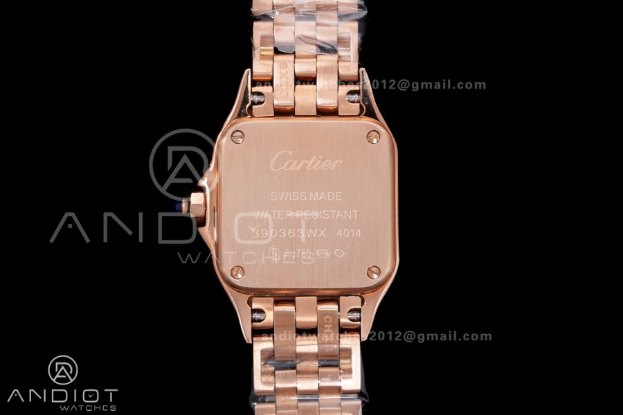 Panthère Ladies 22mm RG AF 1:1 Best Edition White Dial on RG Bracelet Ronda Quartz