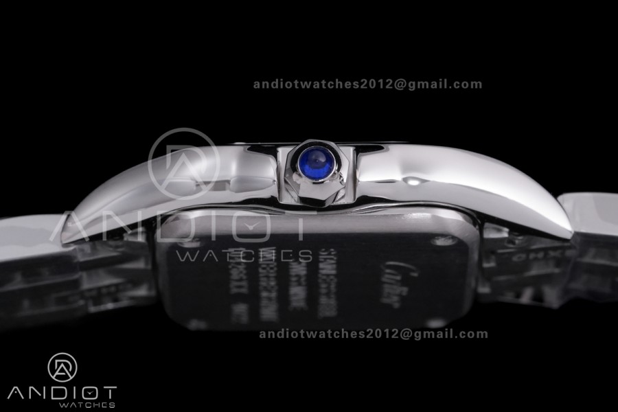 Panthère Ladies 22mm SS AF 1:1 Best Edition White Dial Diamonds Bezel on SS Bracelet Ronda Quartz