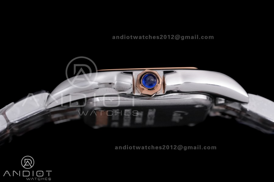 Panthère Ladies 22mm SS/RG AF 1:1 Best Edition White Dial  on SS/RG Bracelet Ronda Quartz