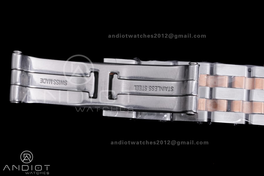 Panthère Ladies 22mm SS/RG AF 1:1 Best Edition White Dial  on SS/RG Bracelet Ronda Quartz