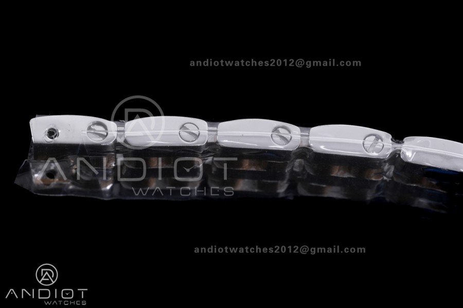 Panthère Ladies 22mm SS/YG AF 1:1 Best Edition White Dial Diamonds Bezel on SS/YG Bracelet Ronda Quartz