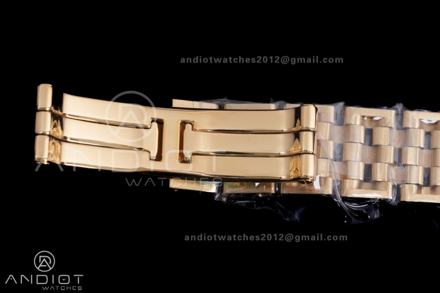 Panthère Ladies 22mm YG AF 1:1 Best Edition White Dial on YG Bracelet Ronda Quartz