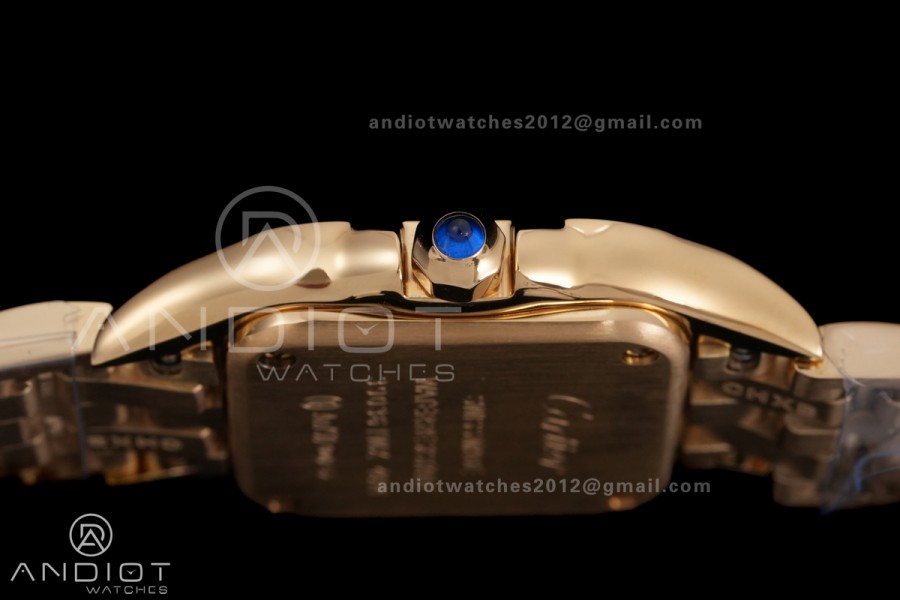 Panthère Ladies 22mm YG AF 1:1 Best Edition White Dial on YG Bracelet Ronda Quartz
