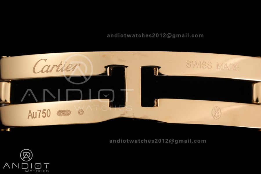 Panthère Ladies 22mm YG AF 1:1 Best Edition White Dial on YG Bracelet Ronda Quartz