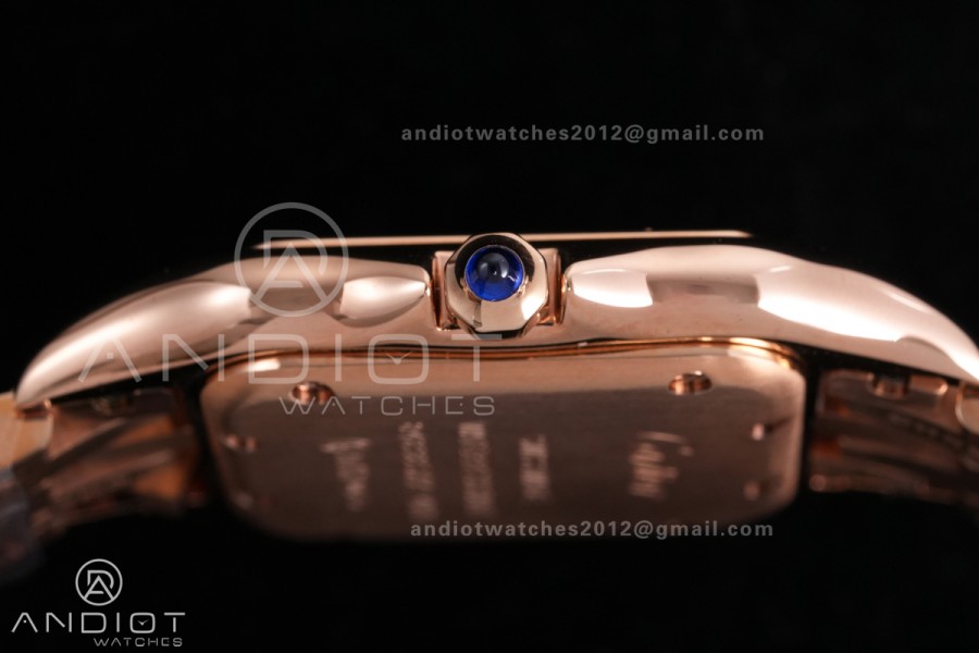 Panthère Ladies 27mm RG AF 1:1 Best Edition White Dial on RG Bracelet Ronda Quartz