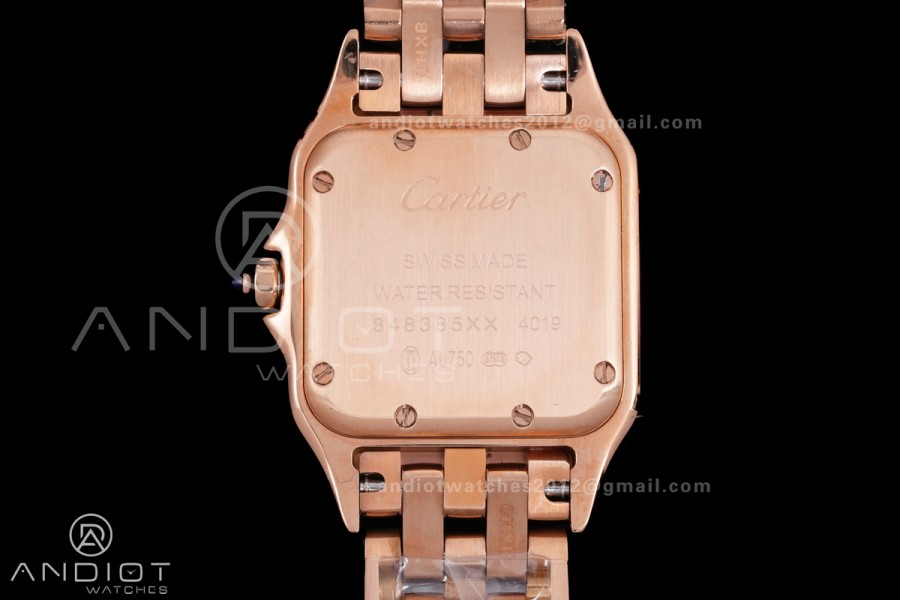 Panthère Ladies 27mm RG AF 1:1 Best Edition White Dial on RG Bracelet Ronda Quartz