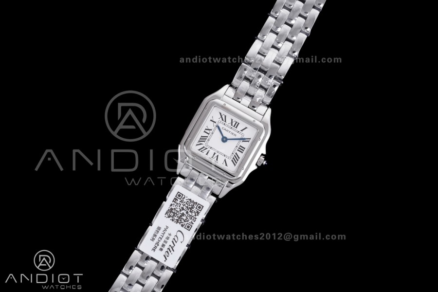 Panthère Ladies 27mm SS AF 1:1 Best Edition White Dial on SS Bracelet Ronda Quartz