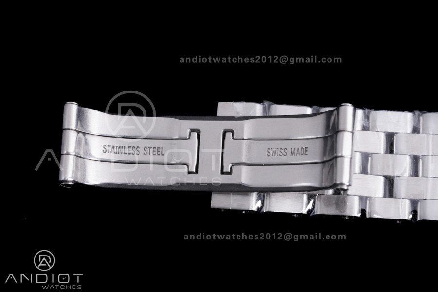 Panthère Ladies 27mm SS AF 1:1 Best Edition White Dial Diamonds Bezel on SS Bracelet Ronda Quartz
