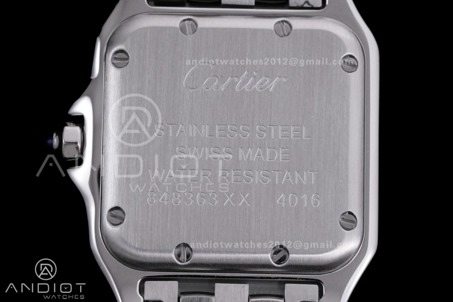 Panthère Ladies 27mm SS AF 1:1 Best Edition White Dial Diamonds Bezel on SS Bracelet Ronda Quartz