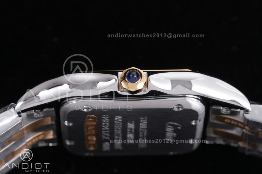 Panthère Ladies 27mm SS/YG AF 1:1 Best Edition White Dial on SS/YG Bracelet Ronda Quartz