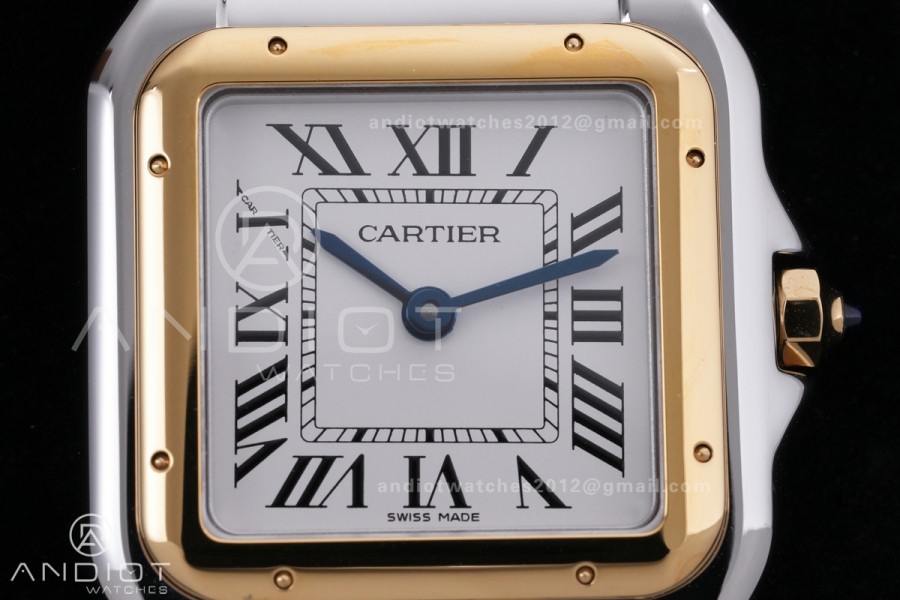 Panthère Ladies 27mm SS/YG AF 1:1 Best Edition White Dial on SS/YG Bracelet Ronda Quartz