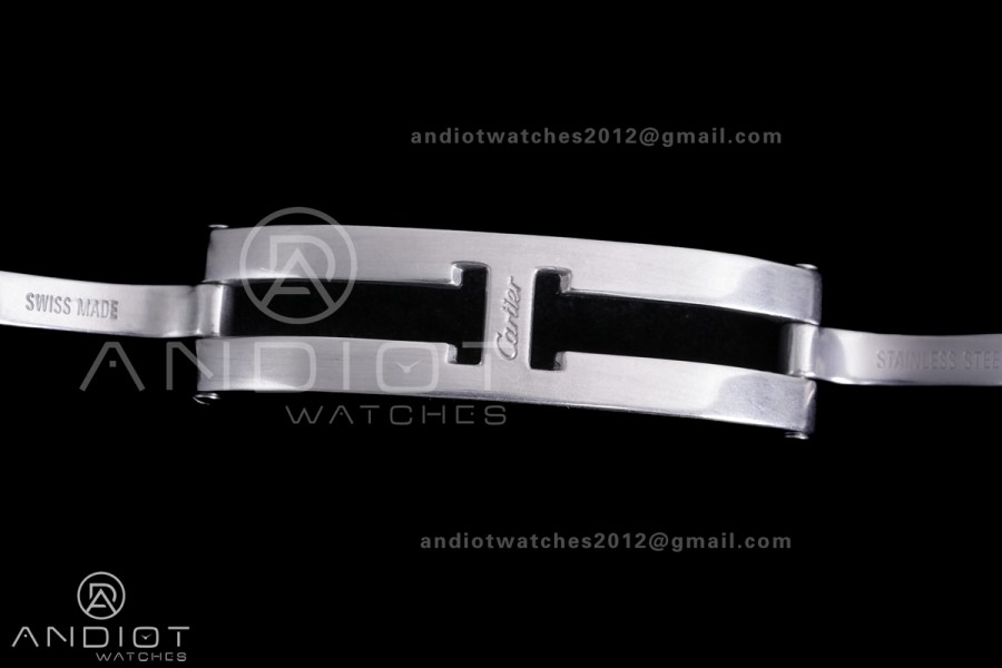 Panthère Ladies 27mm SS/YG AF 1:1 Best Edition White Dial Diamonds Bezel on SS/YG Bracelet Ronda Quartz