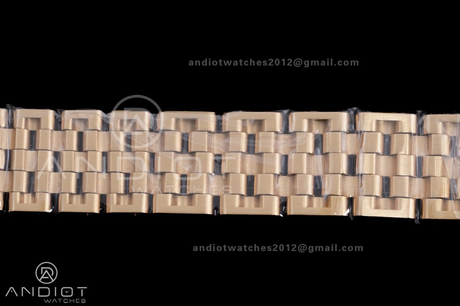 Panthère Ladies 27mm YG AF 1:1 Best Edition White Dial Diamonds Bezel on YG Bracelet Ronda Quartz