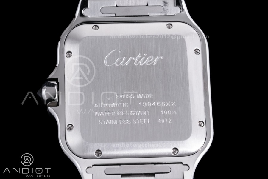  Santos de Cartier XL 40mm SS AF Blue Dial Blue Bezel SS Bracelet MIYOTA 9015