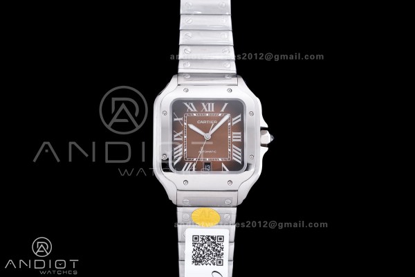 Santos de Cartier 40mm SS AF 1:1 Best Edition Brow...