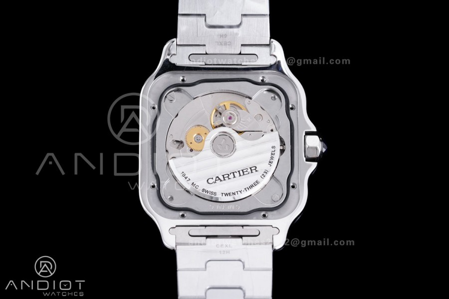 Santos de Cartier 40mm SS AF 1:1 Best Edition BrownDial on SS SmartLinks Bracelet MIYOTA 9015