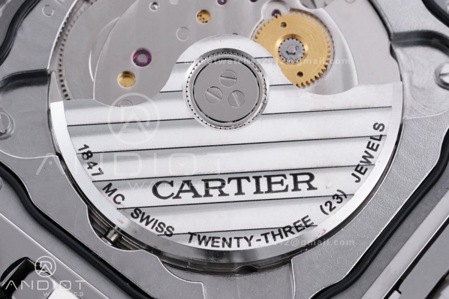 Santos de Cartier 40mm SS AF 1:1 Best Edition BrownDial on SS SmartLinks Bracelet MIYOTA 9015