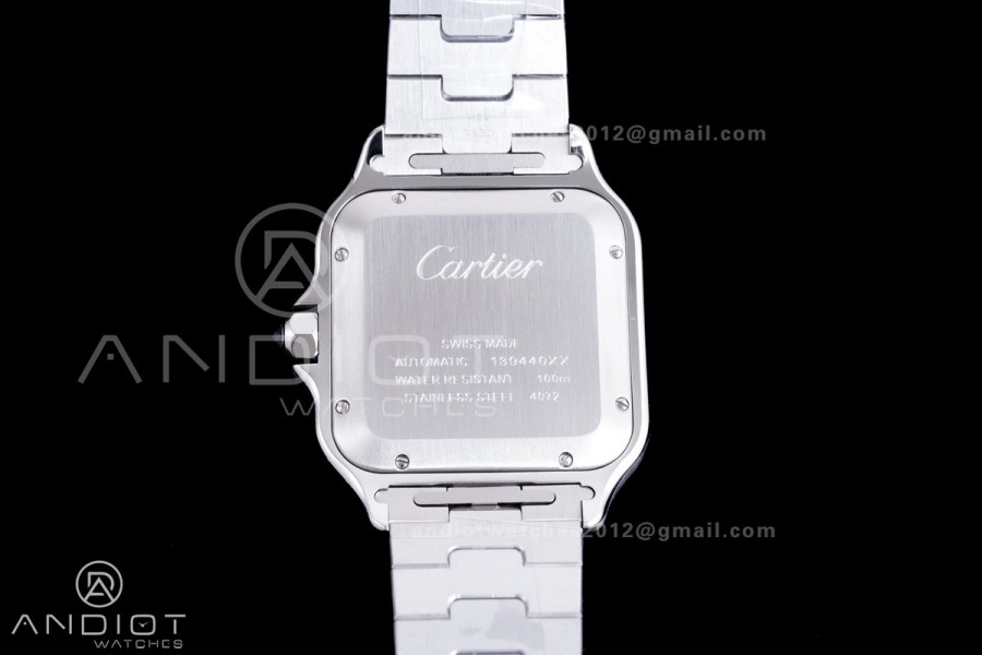 Santos de Cartier 40mm SS AF 1:1 Best Edition BrownDial on SS SmartLinks Bracelet MIYOTA 9015