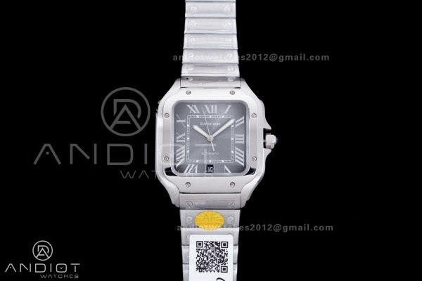 Santos de Cartier 40mm SS AF 1:1 Best Edition Grey...