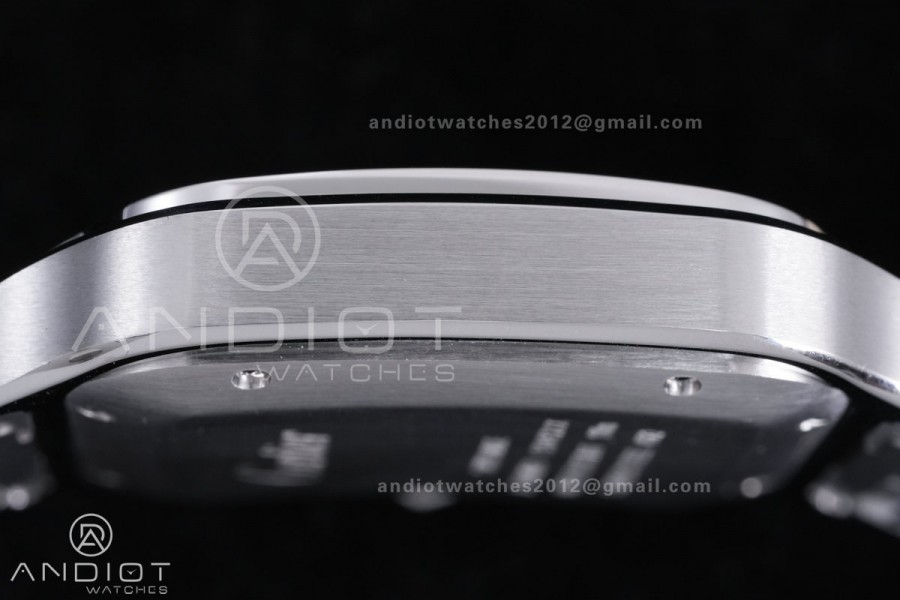 Santos de Cartier 40mm SS AF 1:1 Best Edition Grey Dial on SS SmartLinks Bracelet MIYOTA 9015