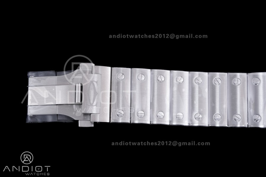 Santos de Cartier 40mm SS AF 1:1 Best Edition Grey Dial on SS SmartLinks Bracelet MIYOTA 9015