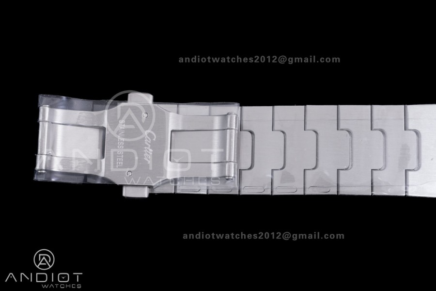 Santos de Cartier 40mm SS AF 1:1 Best Edition Grey Dial on SS SmartLinks Bracelet MIYOTA 9015