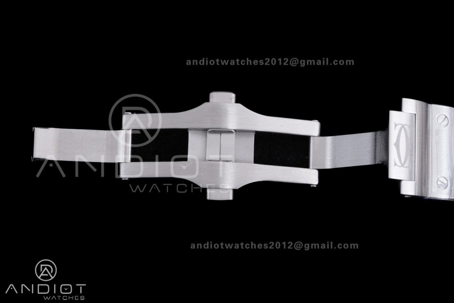 Santos de Cartier 40mm SS AF 1:1 Best Edition Grey Dial on SS SmartLinks Bracelet MIYOTA 9015
