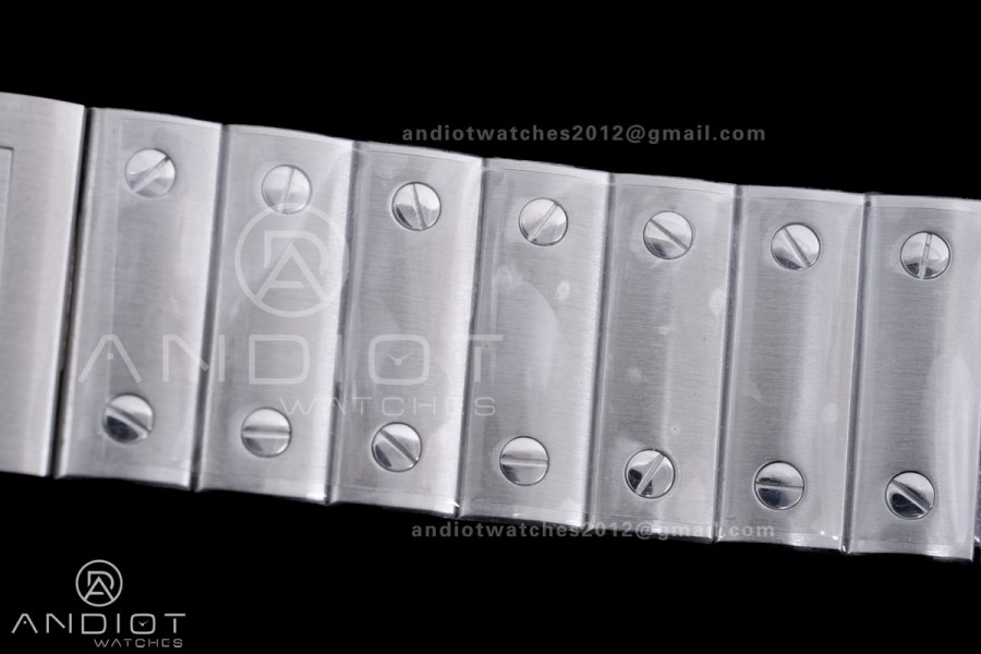 Santos de Cartier 40mm SS AF 1:1 Best Edition Grey Dial on SS SmartLinks Bracelet MIYOTA 9015