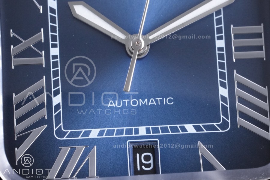 Santos de Cartier 40mm SS AF 1:1 Best Edition Blue Dial on SS SmartLinks Bracelet MIYOTA 9015