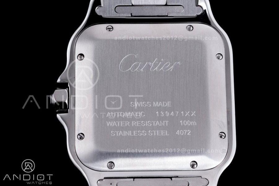 Santos de Cartier 40mm SS AF 1:1 Best Edition Blue Dial on SS SmartLinks Bracelet MIYOTA 9015