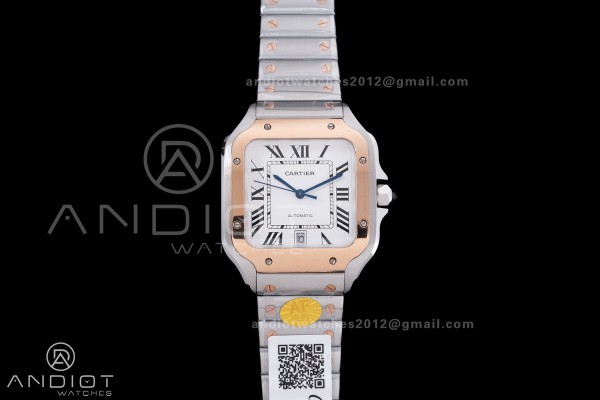 Santos de Cartier 40mm SS/RG AF 1:1 Best Edition W...