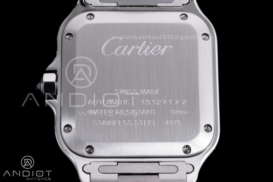 Santos de Cartier 35mm SS AF 1:1 Best Edition Brown Dial on SS SmartLinks Bracelet MIYOTA 9015