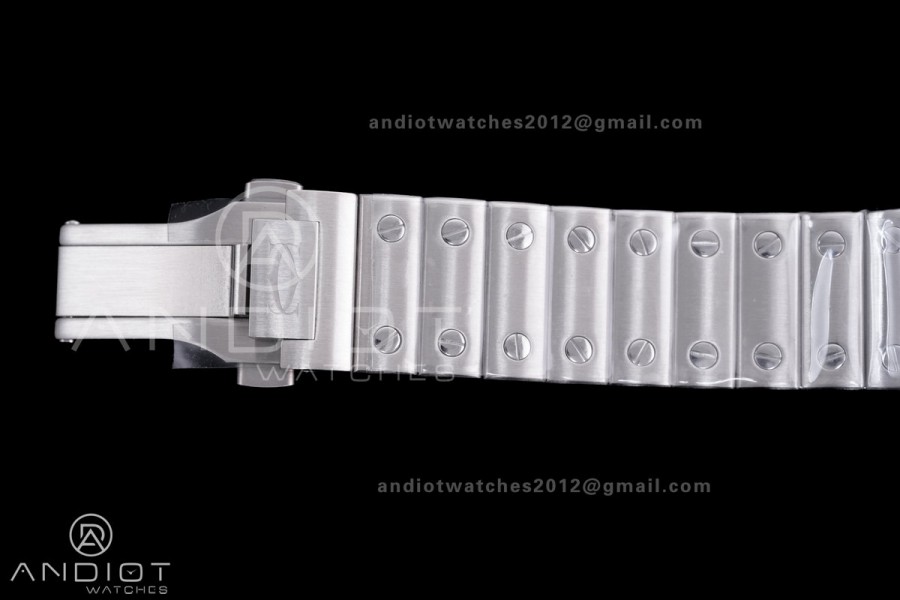Santos de Cartier 35mm SS AF 1:1 Best Edition Gray Dial on SS SmartLinks Bracelet MIYOTA 9015
